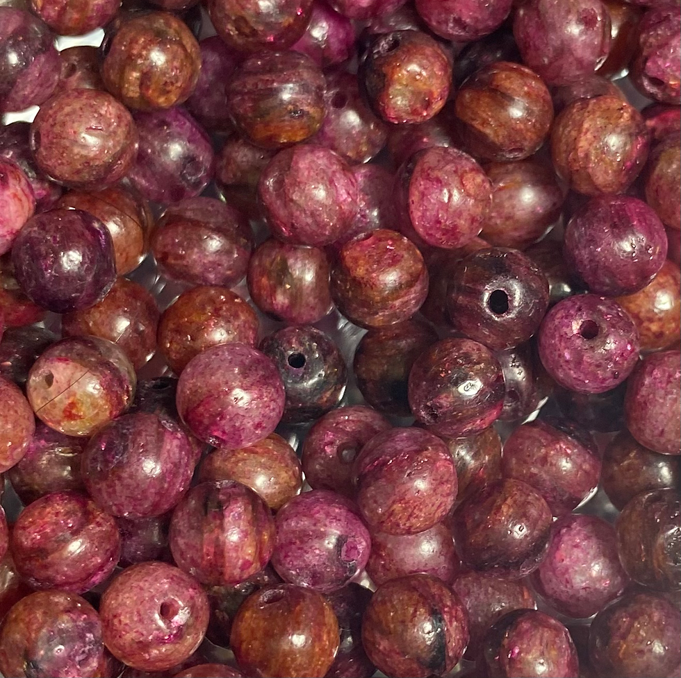 Thulite Round 6mm Dyed