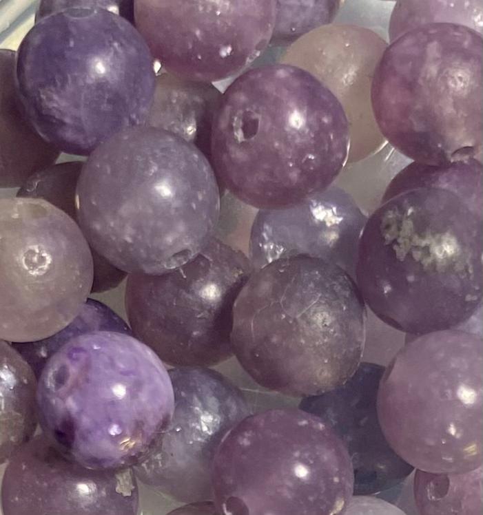 Lepidolite Rounds 8mm