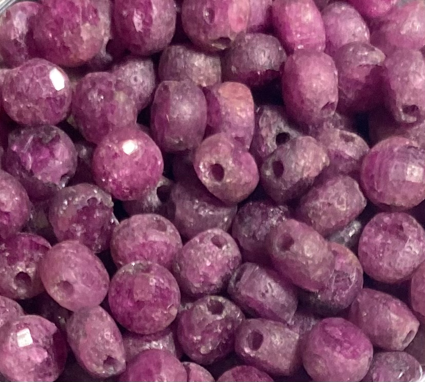 Natural Ruby Red Corundum Faceted Flat Round 4x2.2mm