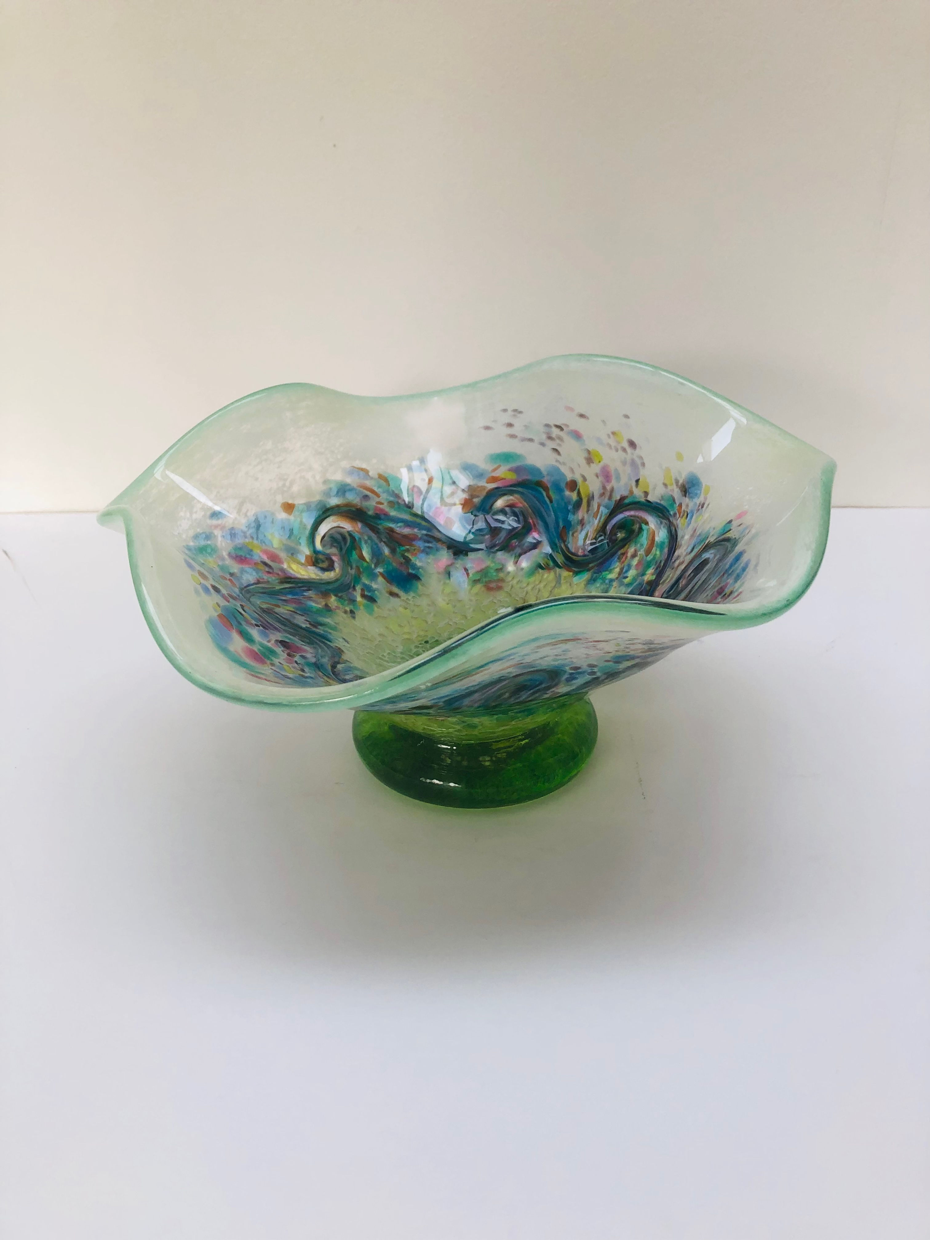 Green Fluted Bowl