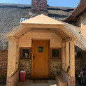 Oak porch and new front door