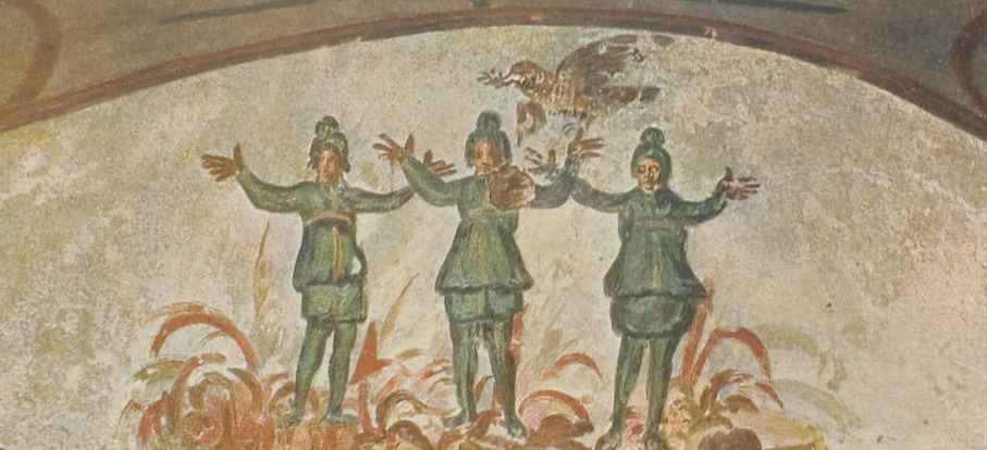 The Three Youths in the Furnace, Catacombs of Priscilla, Rome, Pappas Pattristic