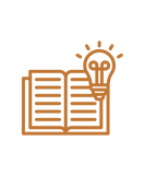 Icon eines Buches und einer Glühbirne
