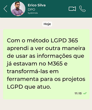 Depoimento LGPD 365 - Erico