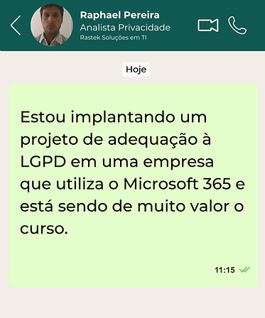 Depoimento LGPD 365 - Raphael