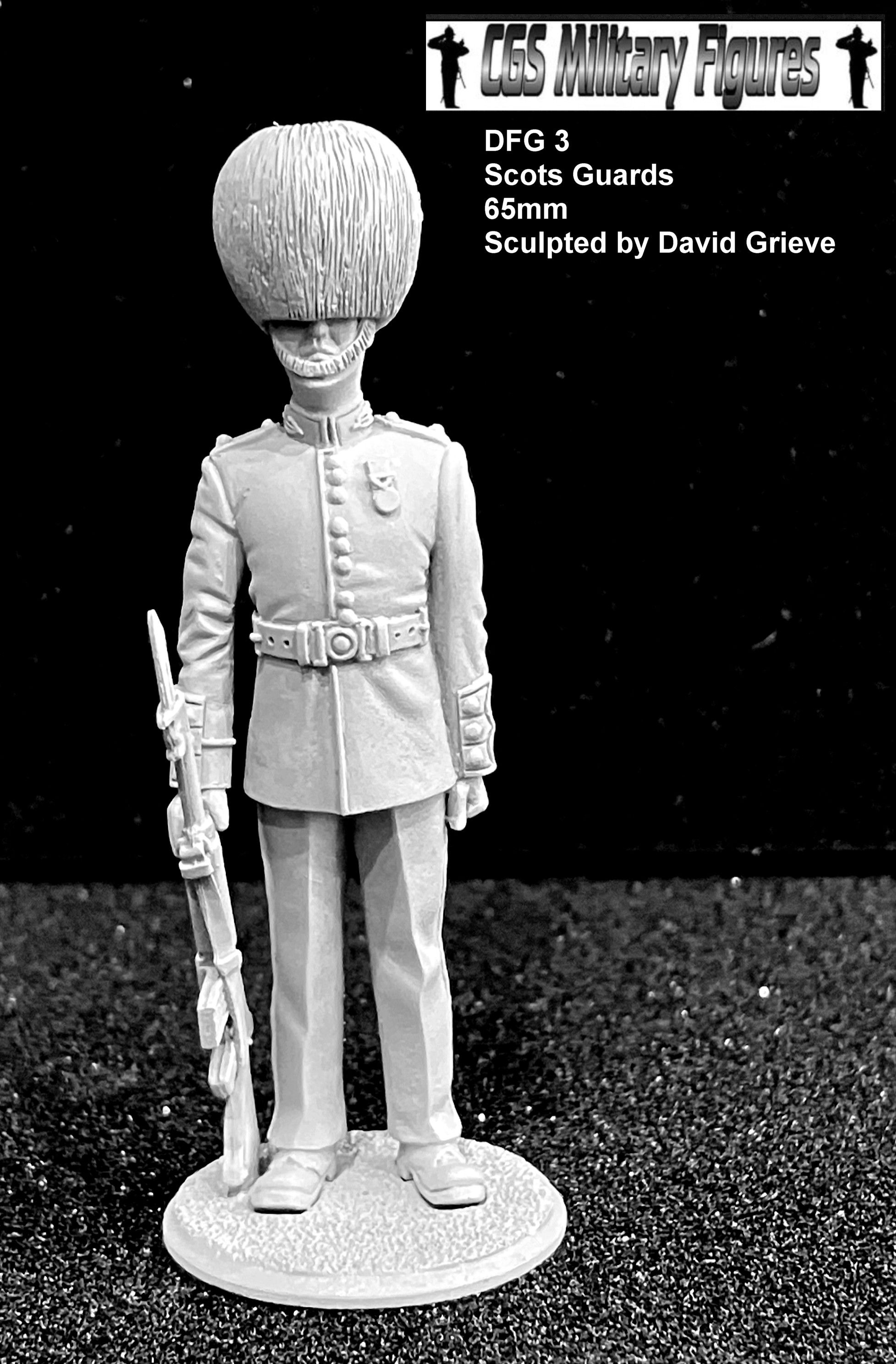 DG3 Scots Guards, 65mm Sculpted by David Grieve