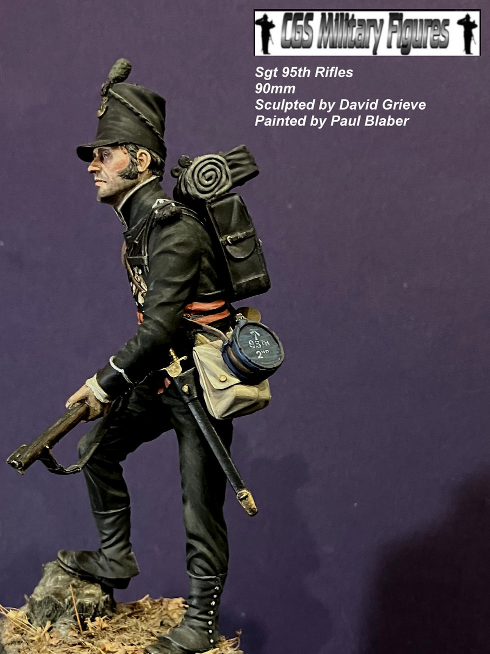 Thumbnail: GLA01 Sgt 95th Rifles 90mm sculpted by David Grieve