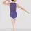 Thumbnail: Girls Mirella Majesty Zip Front Leotard Tanzanite M495C