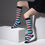 Thumbnail: Women's Teal Sky Stripe Knee High Socks