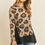 Thumbnail: Leopard Long Sleeves Bottom and Side Contrast Top