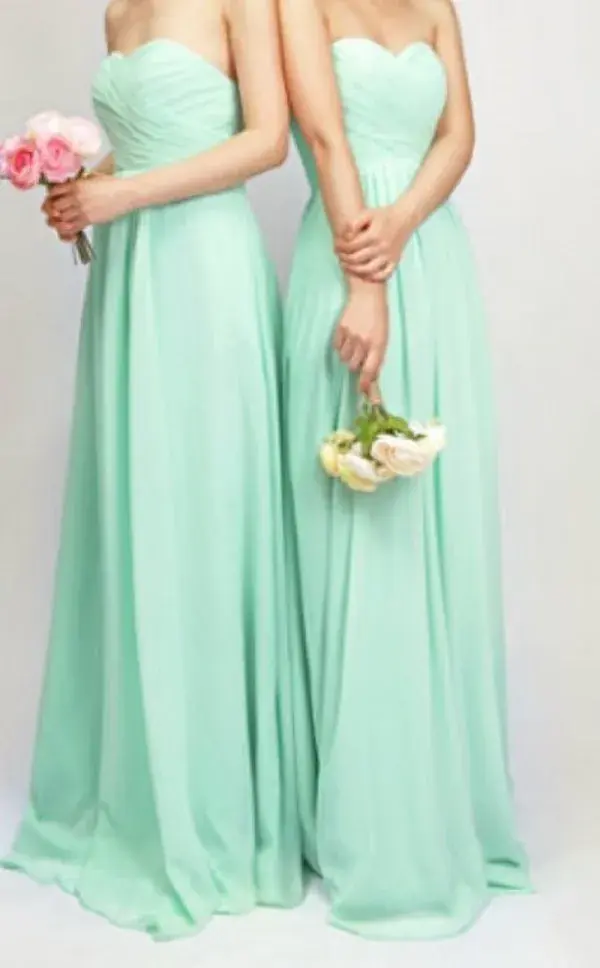 Thumbnail: Long wrap party, bridesmade dress