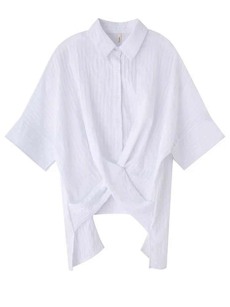 Thumbnail: Marga Short Sleeve Blouse - White