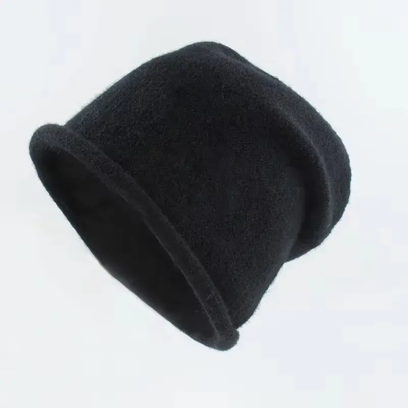 Thumbnail: Winter solid color cashmere beanie