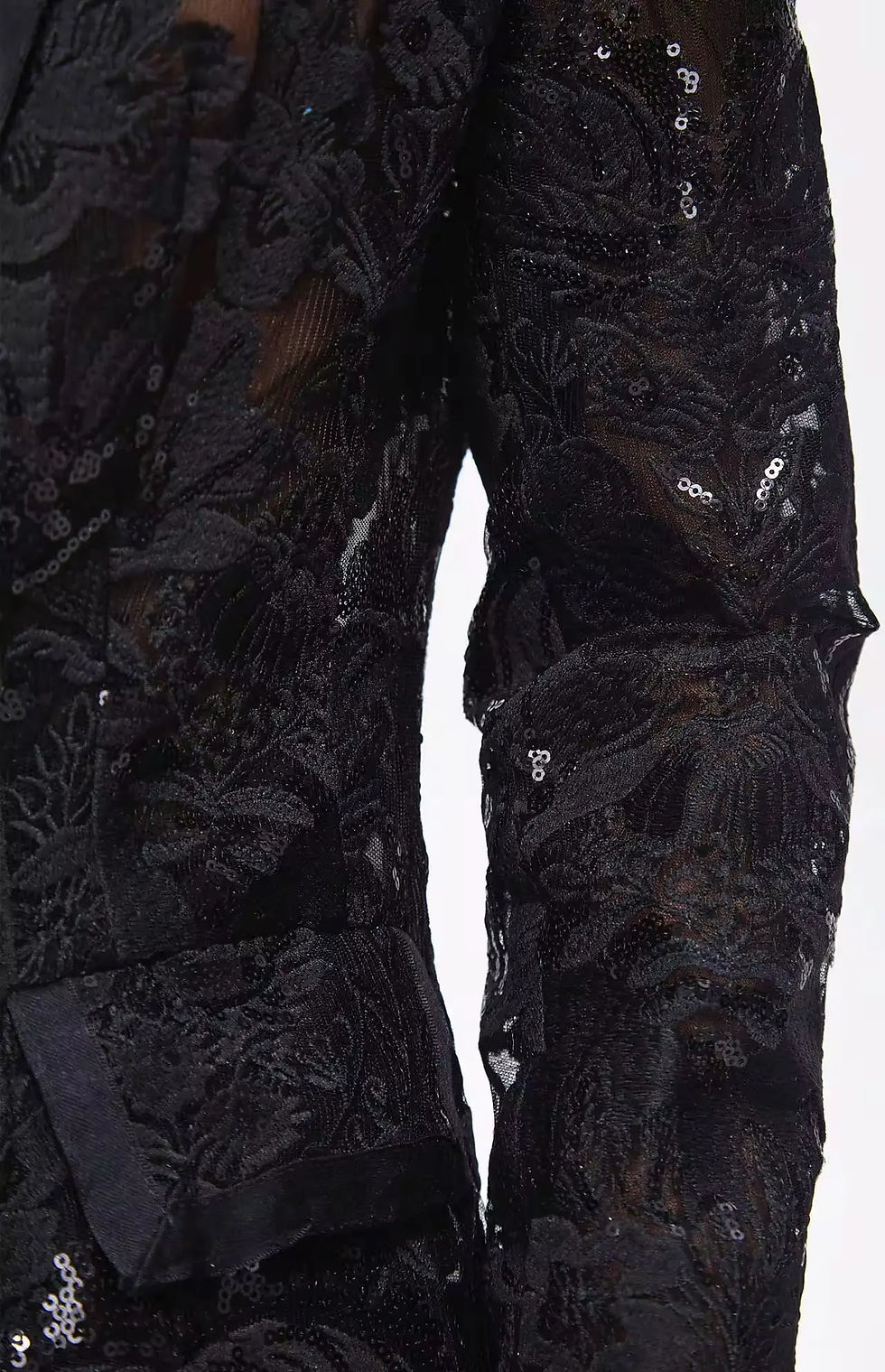 Thumbnail: Carie Sequin Floral Blazer Set Black