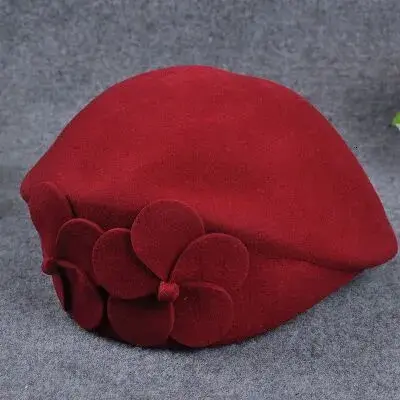 Thumbnail: 100% wool hat with bow fixed on back.Felt fabric