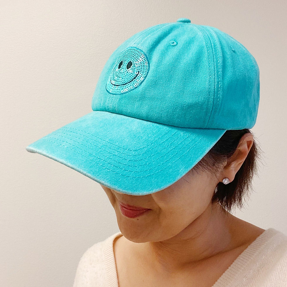 Thumbnail: Sequin Patch Happy Ball Cap