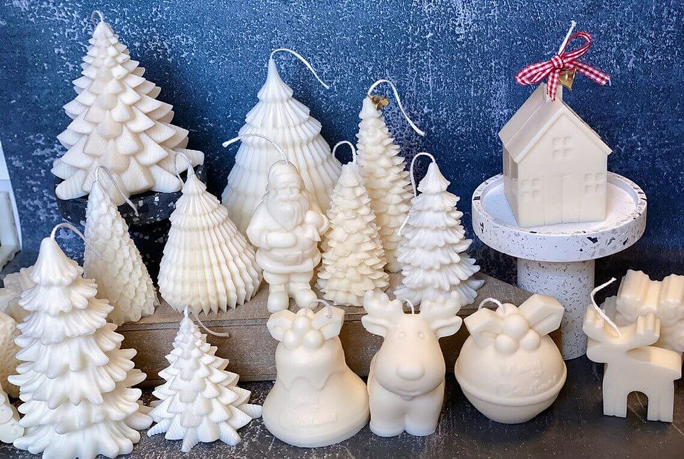 Thumbnail: Christmas Cottage Candles | Holiday Decor