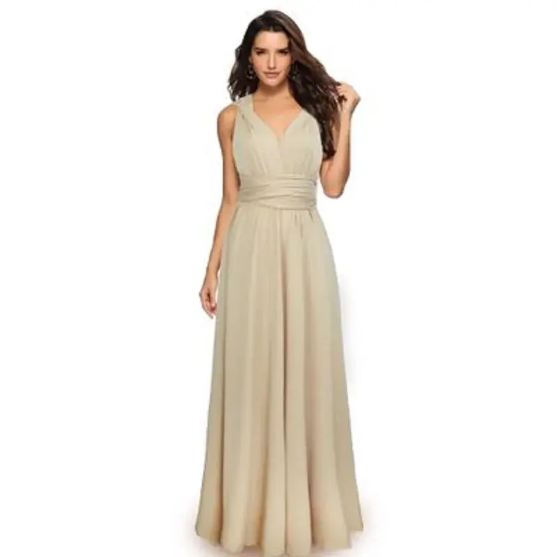Thumbnail: Long wrap party, bridesmade dress