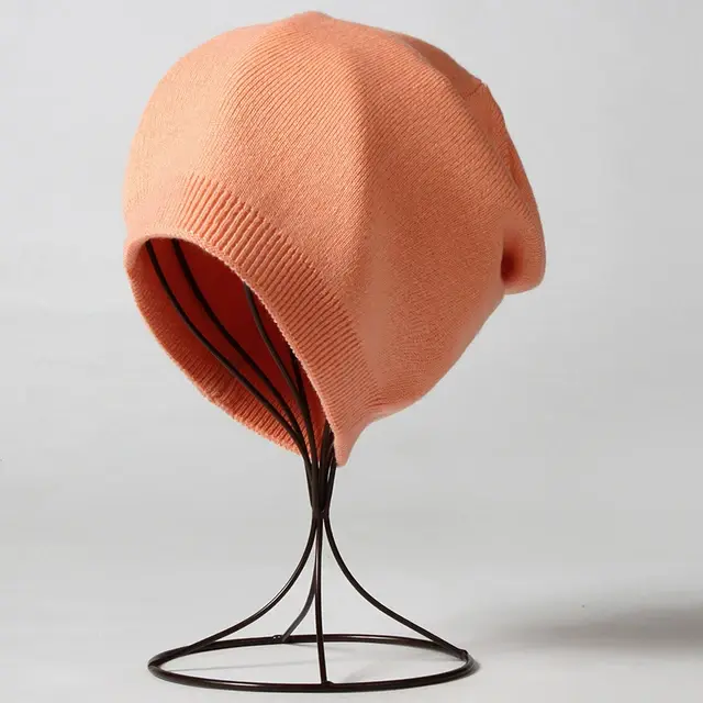 Thumbnail: Winter solid color cashmere beanie