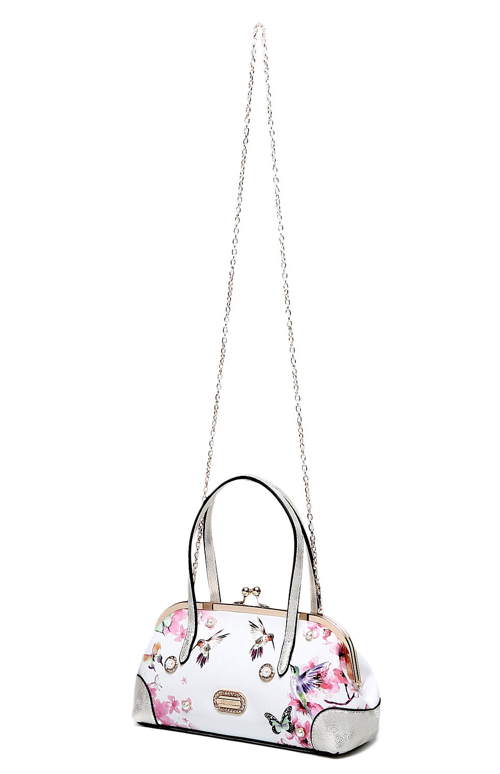 Thumbnail: Hummingbird Bloom Mini Clutch Scratch & Stain Resistant Evening Bag