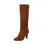 Thumbnail: Knee high, faux suede, pointed toe boot