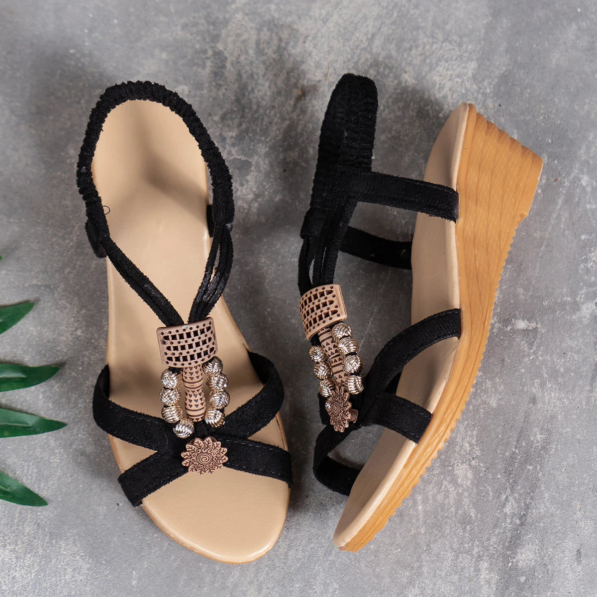 Women's gladiator sandal with wedge platform