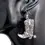 Thumbnail: Vintage Stainless Steel Hook Cute Boots Crystal Earrings