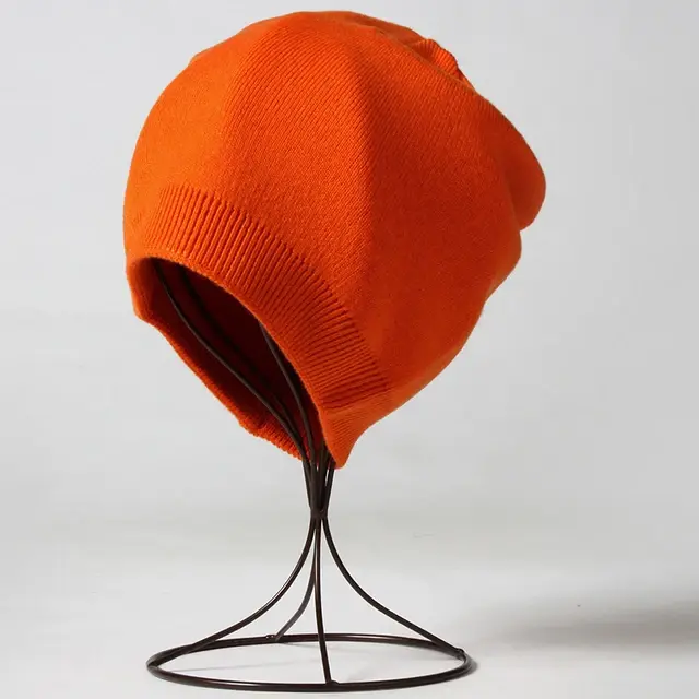 Thumbnail: Winter solid color cashmere beanie