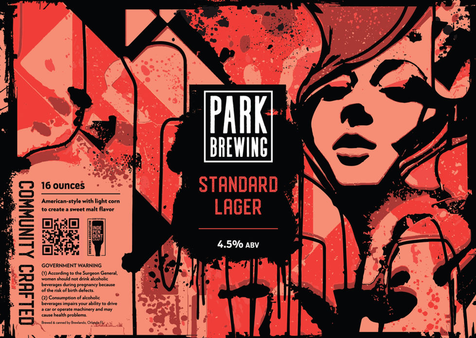 Standard Lager beer can label