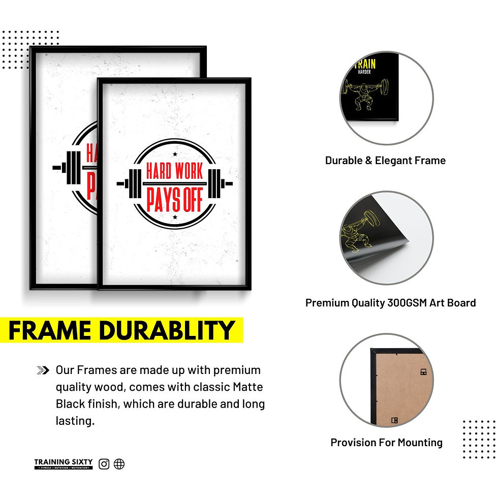 Thumbnail: Hard Work Pays Off -  Wall Frame Poster