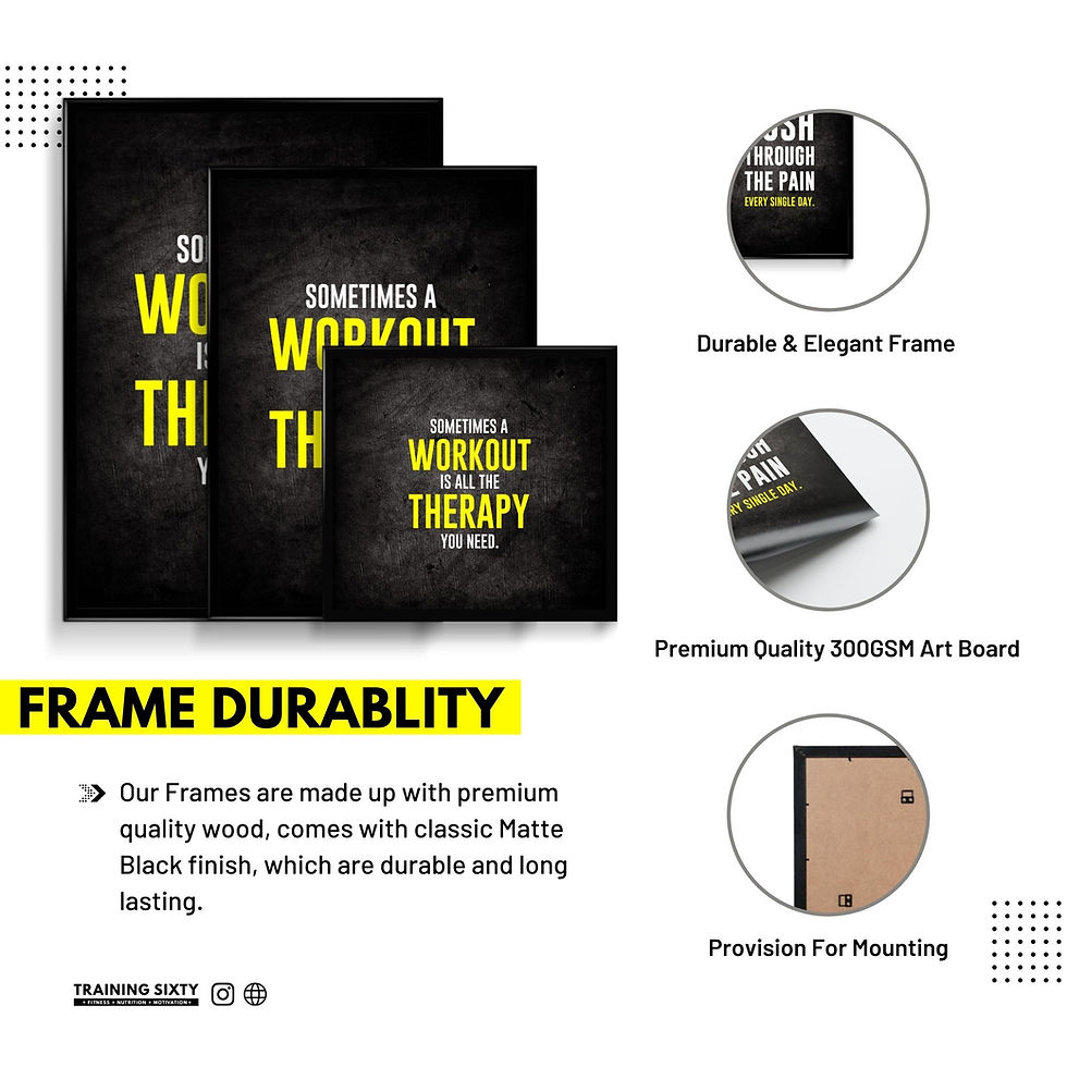 Thumbnail: Sometimes a workout is all therapy you need  -  Wall Frame poster