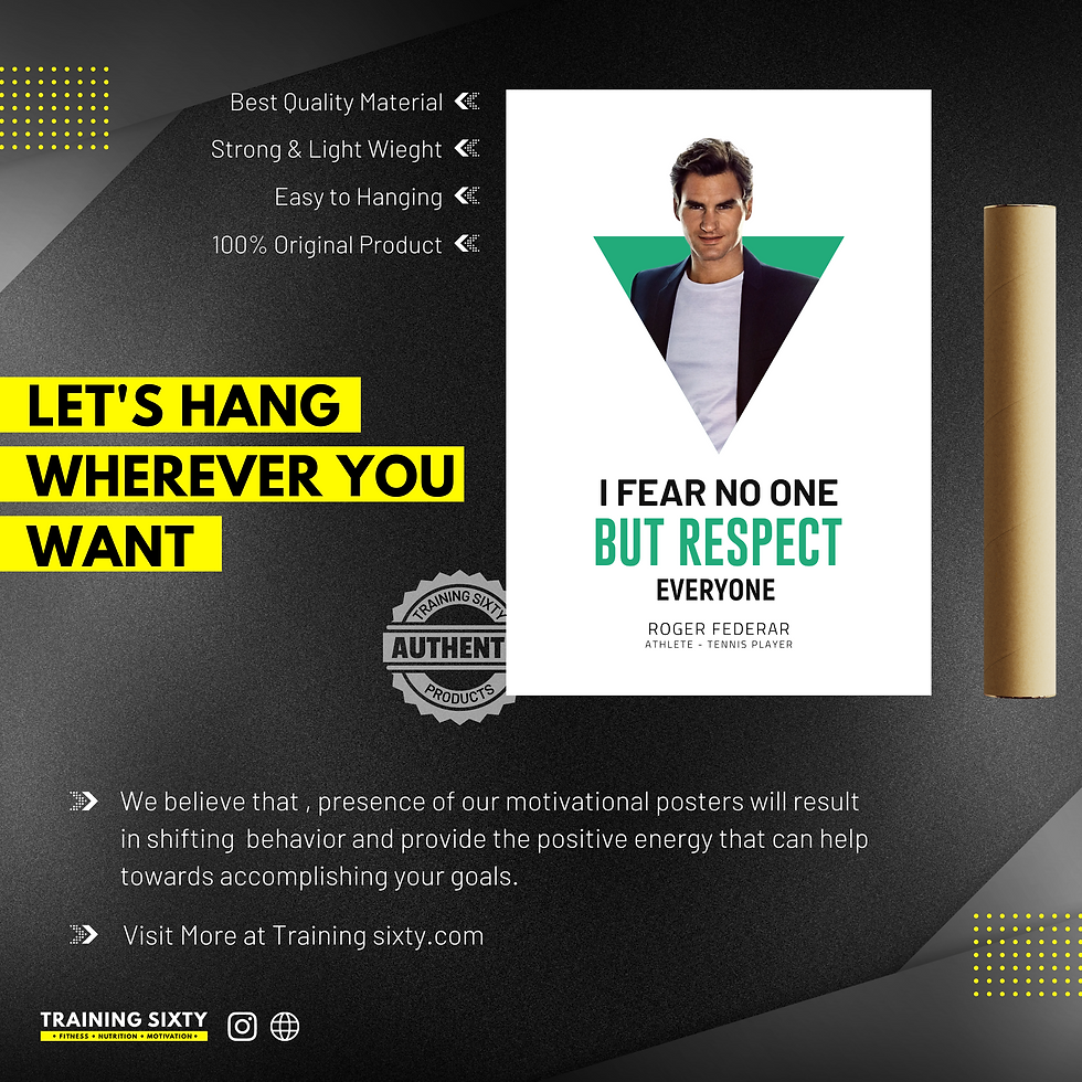 Thumbnail: Roger Federar Motivation Quotes -  Wall Poster