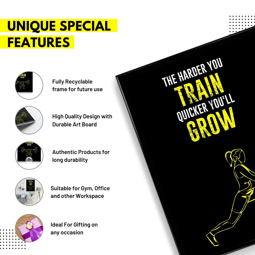 Thumbnail: The harder you train quicker you'll grow -  Wall Frame poster
