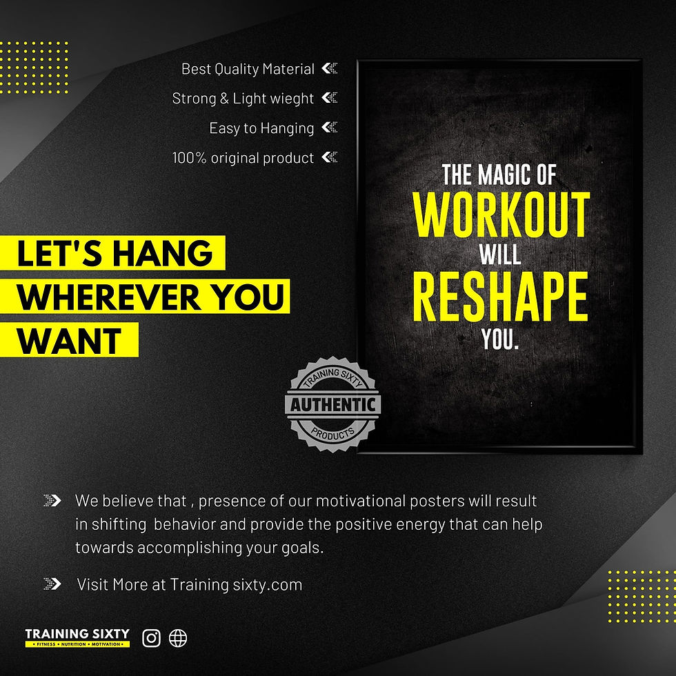 Thumbnail: The magic of workout will reshape you  -  Wall Frame poster
