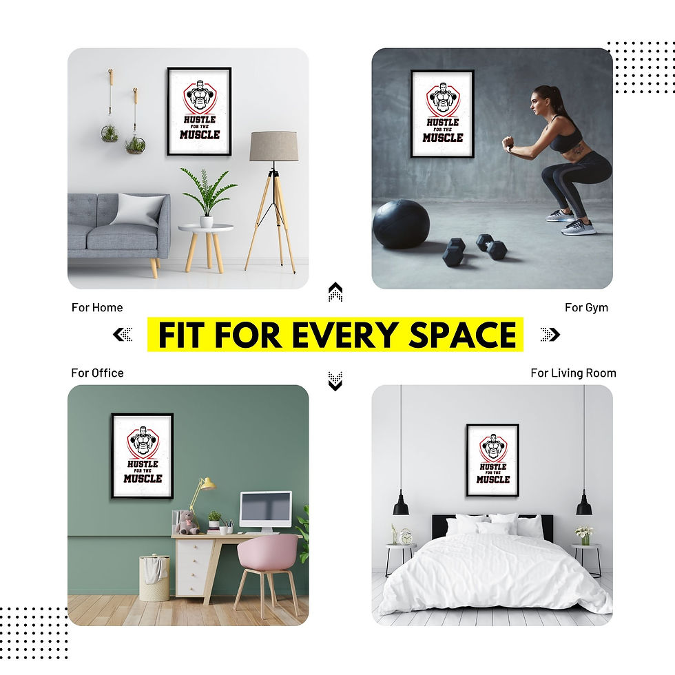 Thumbnail: Hustle for the Muscle -  Wall Frame Poster