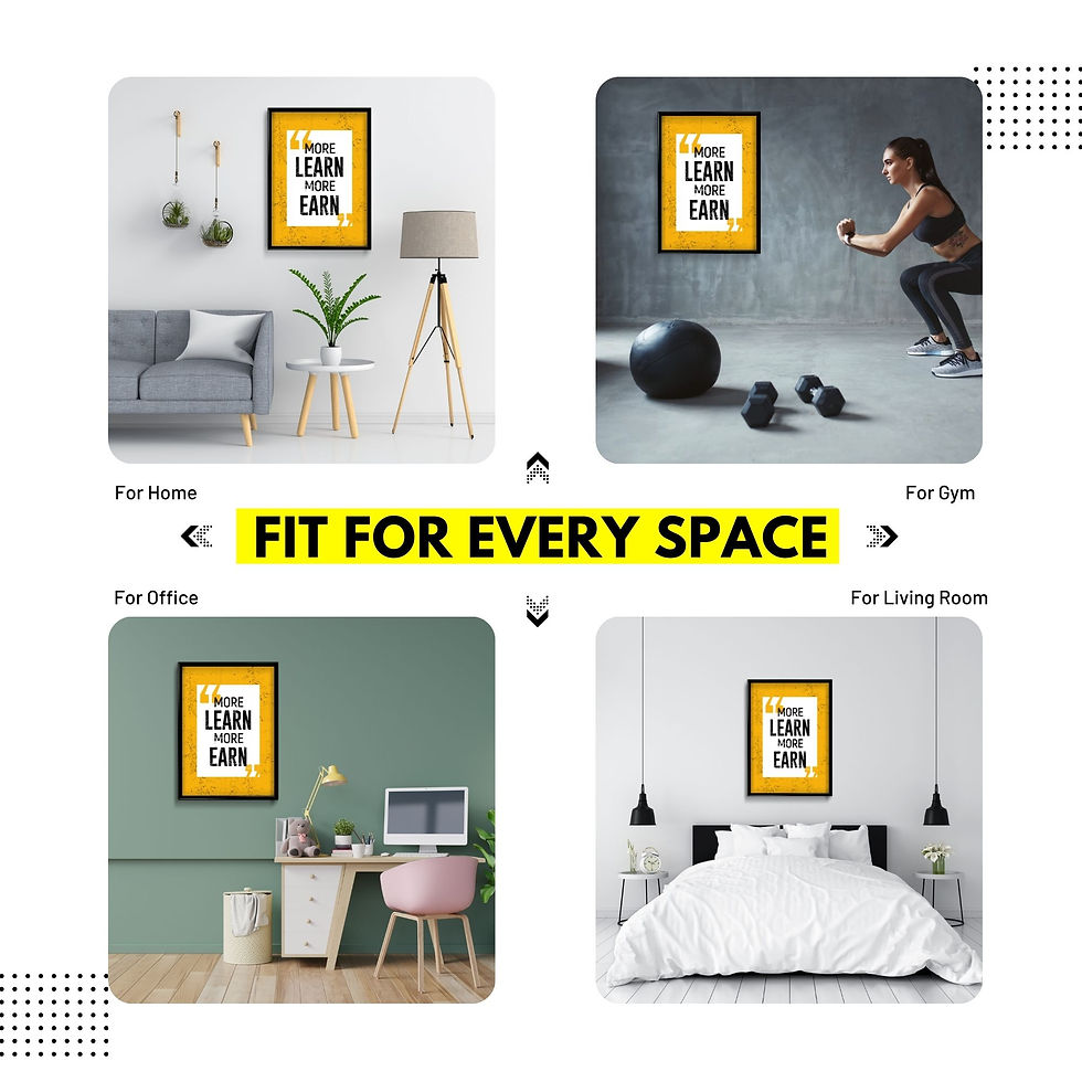 Thumbnail: More Learn More Earn - Short Quotes Wall Frame poster