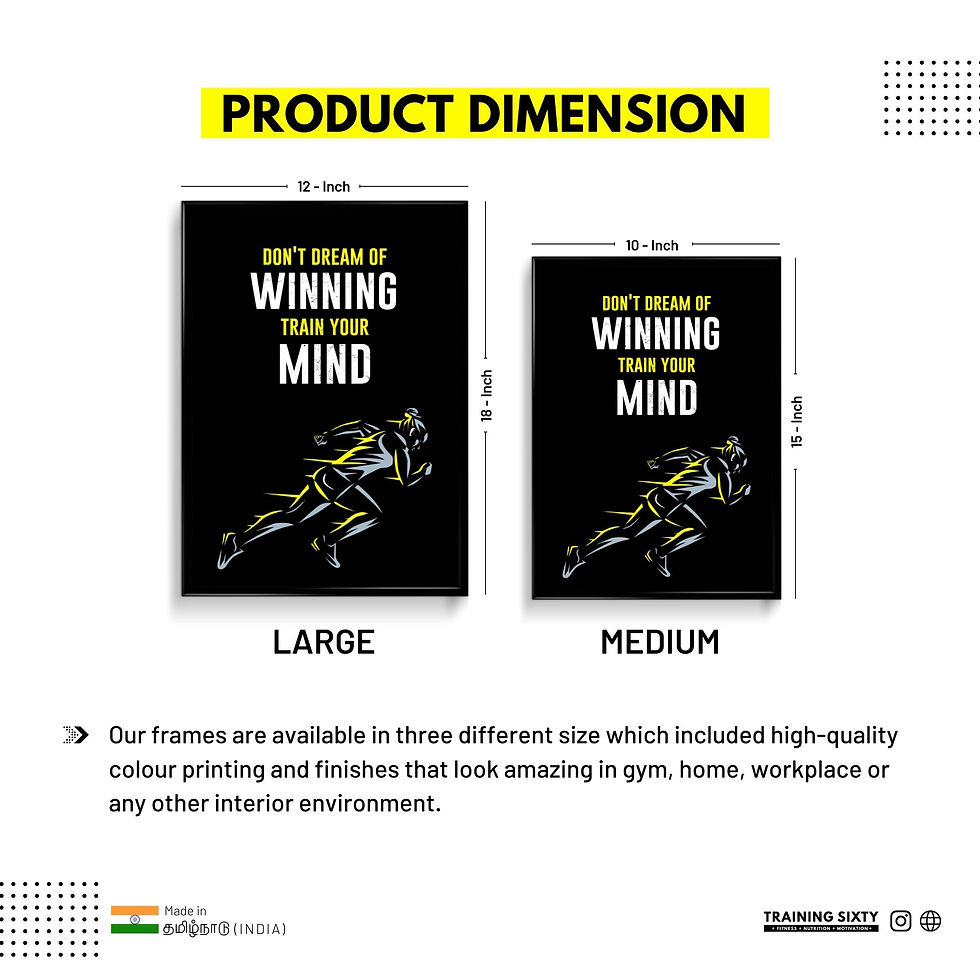 Thumbnail: Dont Drean of winning train your mind -  Wall Frame poster