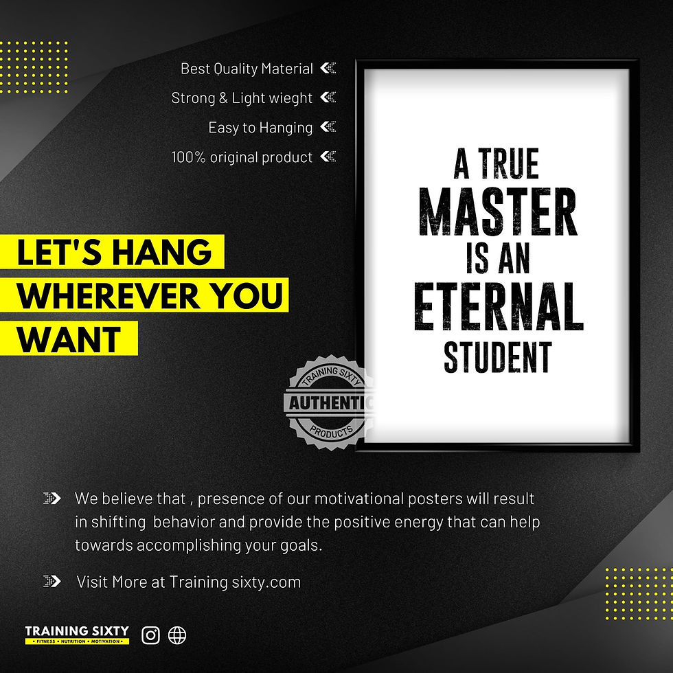 Thumbnail: A True master is an eternal student -  Wall Frame poster