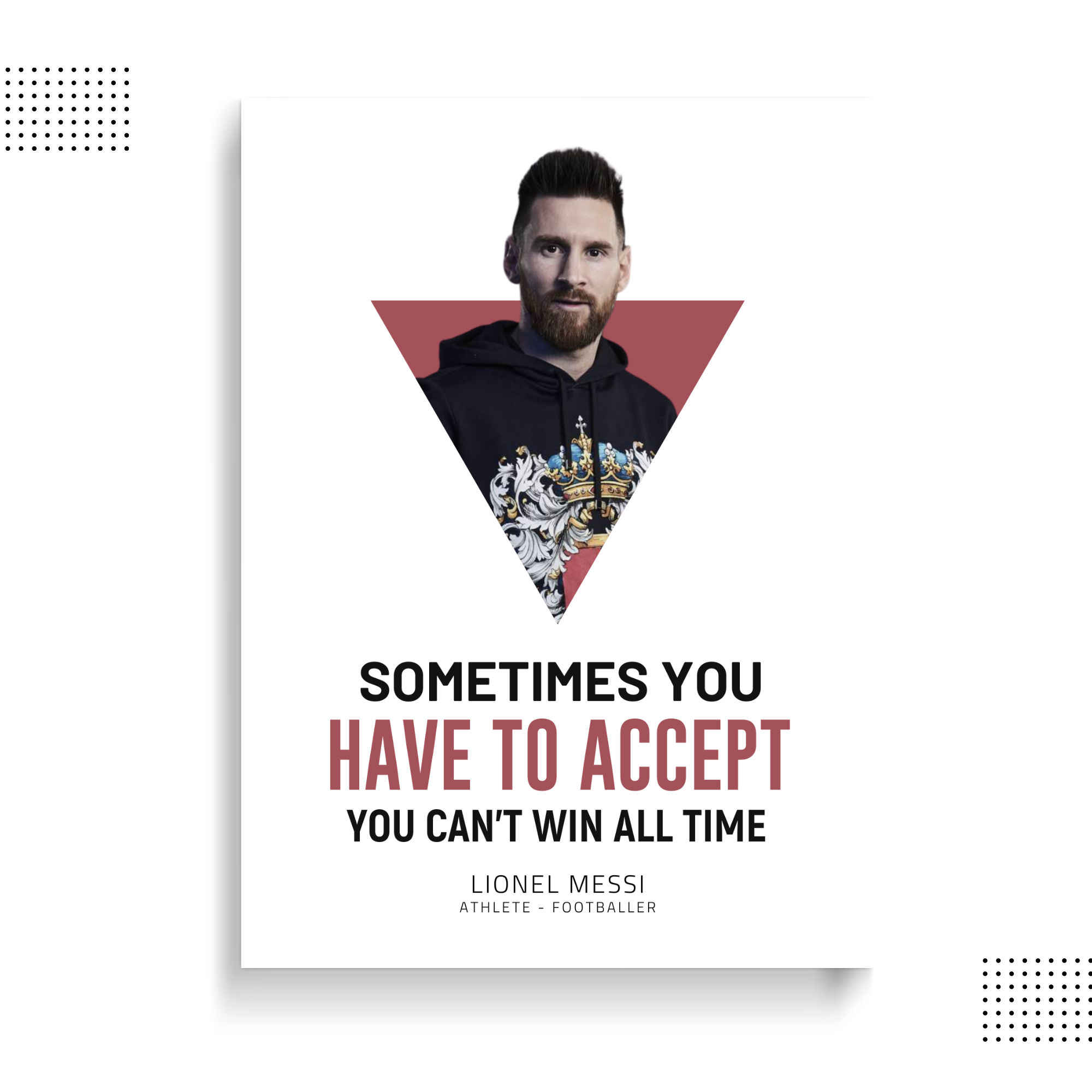 Messi Motivation Quotes -  Wall Poster