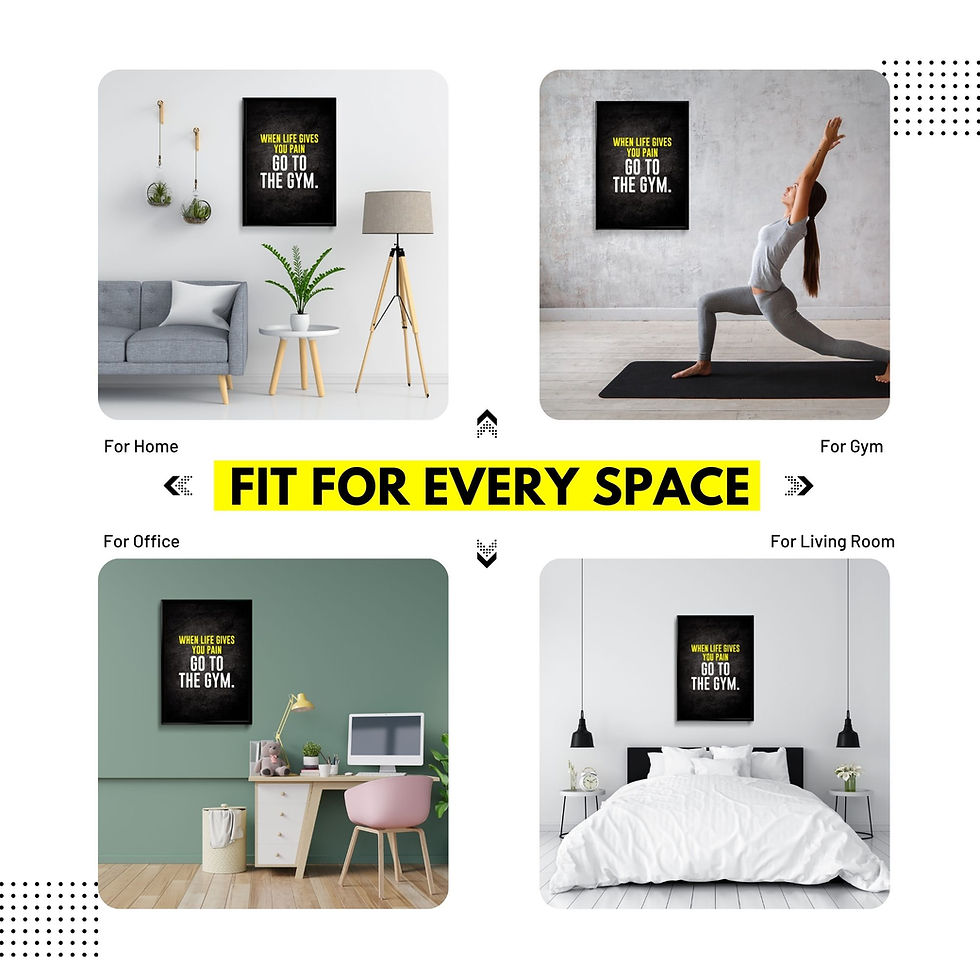 Thumbnail: When Life Gives you pain go to the gym  -  Wall Frame poster