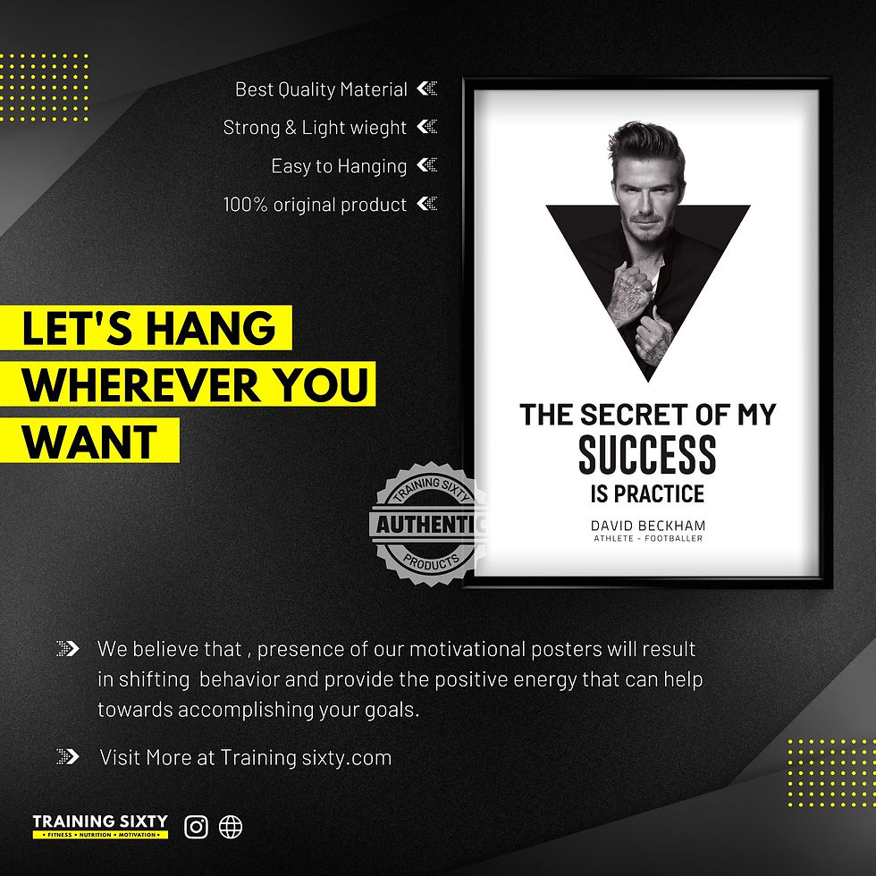 Thumbnail: David Beckham Motivation Quote -  Wall Frame poster