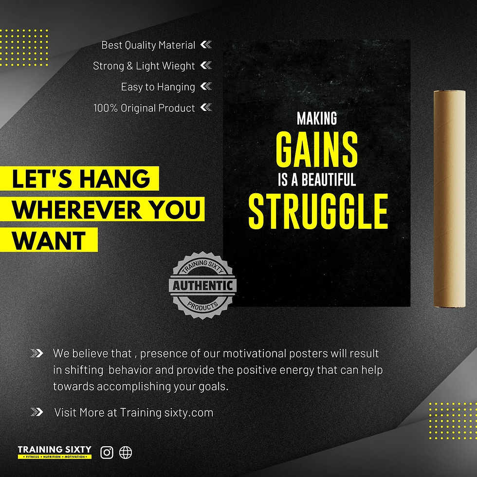 Thumbnail: Making gains Motivation Quotes -  Wall Poster