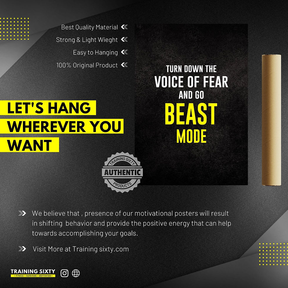 Thumbnail: Beast Mode Motivation Quotes -  Wall Poster