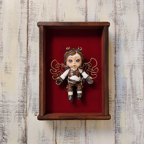 粘土フィギュア　ハンドメイド　スチームパンク　人形 スチームパンクDoll【5】 | 陶工房 引力装填所