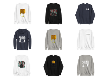 grid of sweatshirts