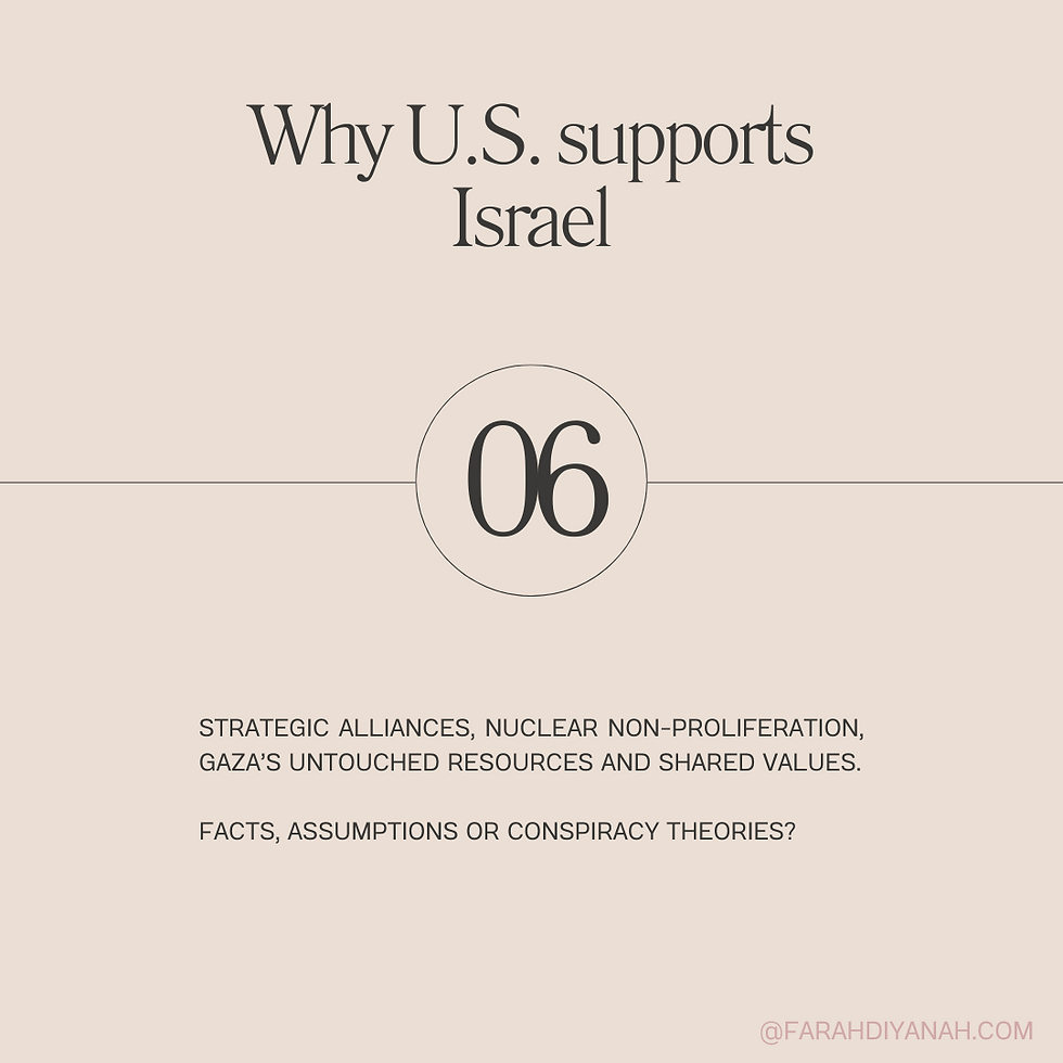 Why U.S. supports israel? the billion dollar question