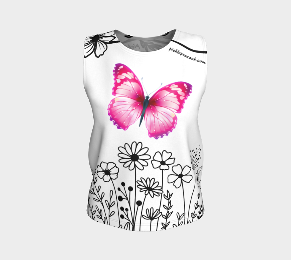 Thumbnail: Butterfly Loose Tank Top - allow pre order
