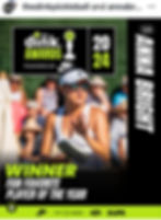 Pickleball superstar Anna Bright won the dink award of fan favorite player of the year 2024.