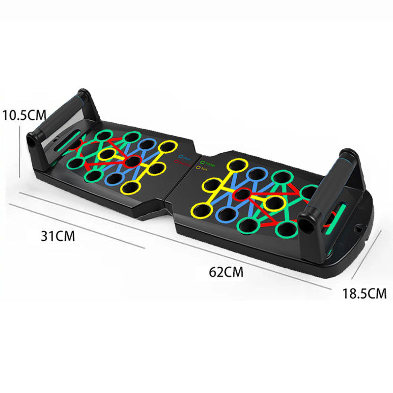 Thumbnail: Portable Multifunctional Push-up Board Set With Handles Foldable Fitness Equipme