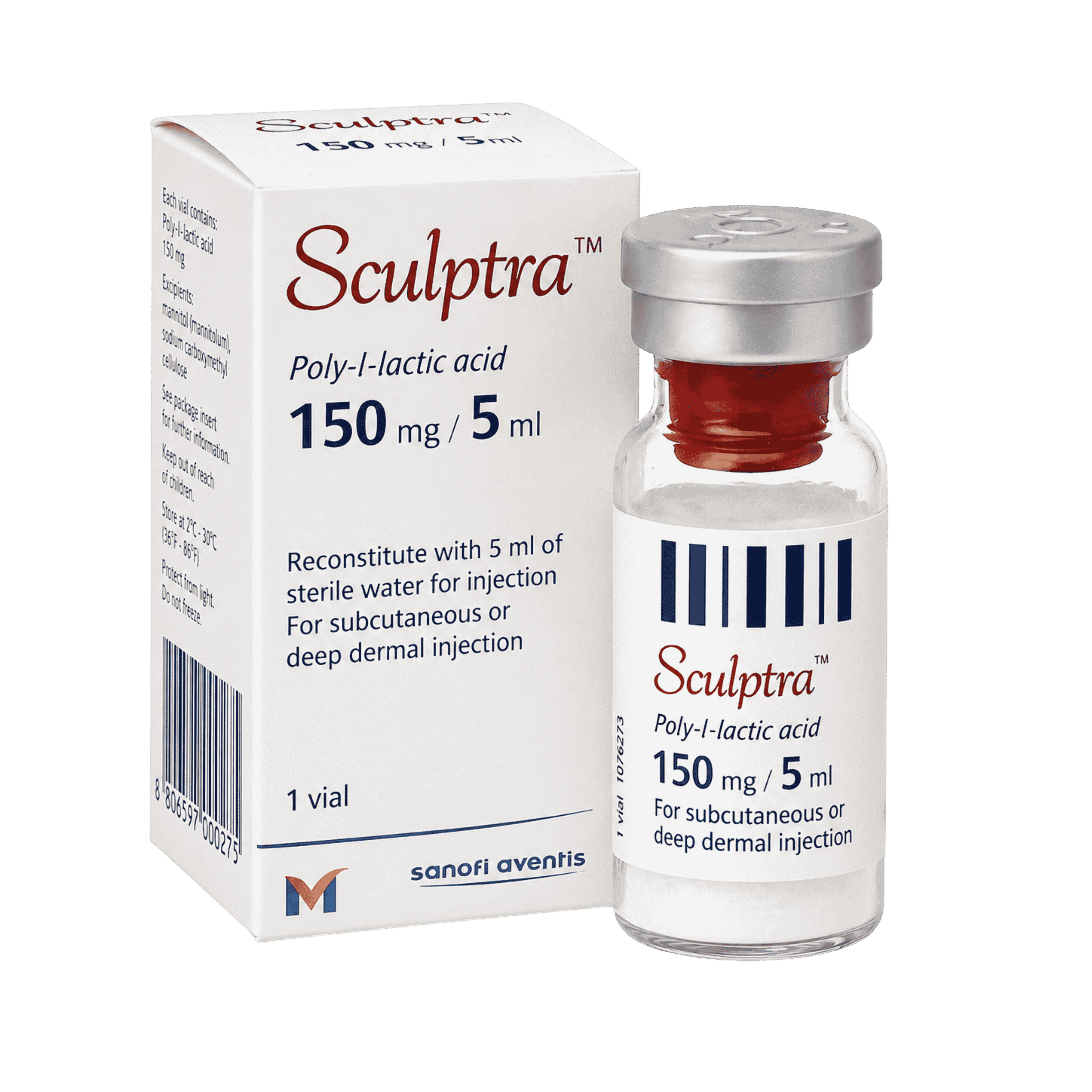 Sculptra Sanofi | Ácido Poli-L-Láctico (PLLA) - Bioestimulador de Colágeno